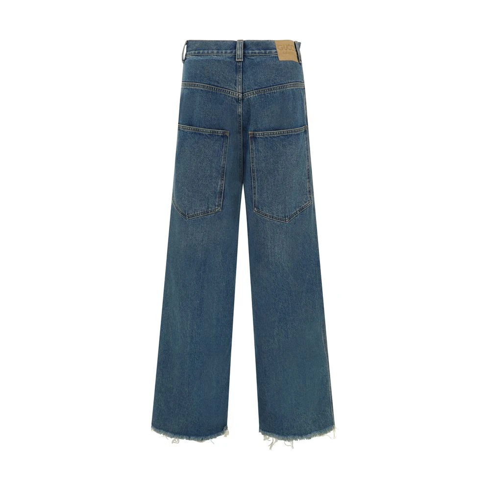 Gucci Stijlvolle Jeans met Brede Ramp Blue Heren