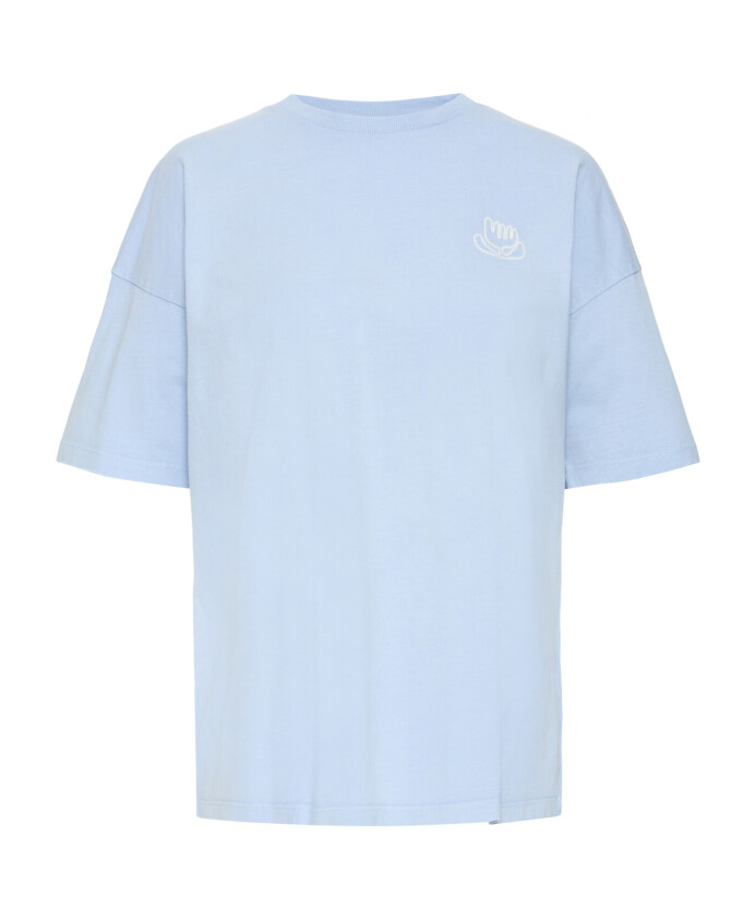 blauwe-grafische-tee-top-della-robbia