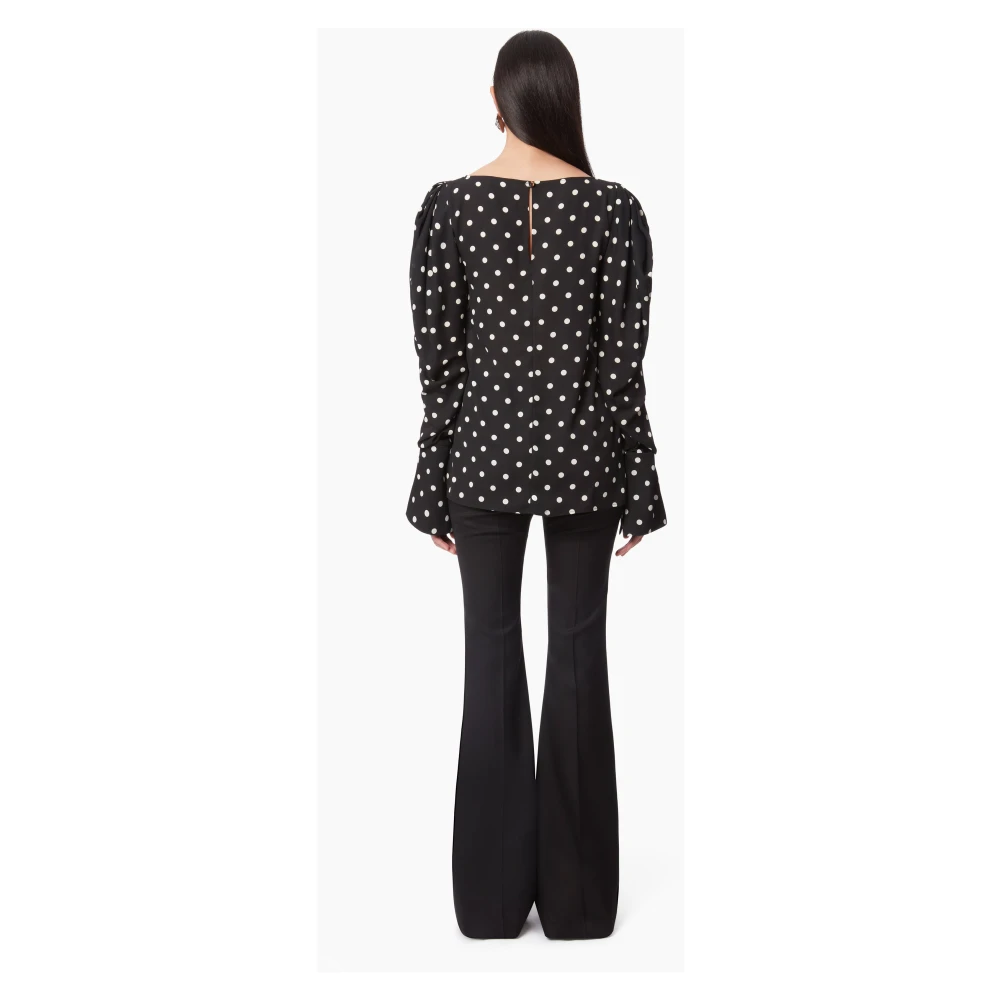 Nina Ricci Zwarte Blouse met Pofmouwen Black Dames