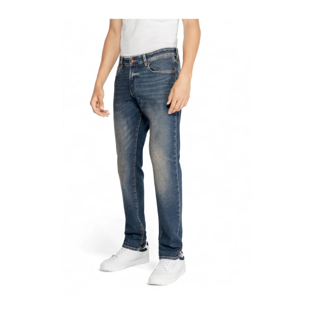 GAS Blauwe Katoen Elastaan Blend Heren Jeans Blue Heren