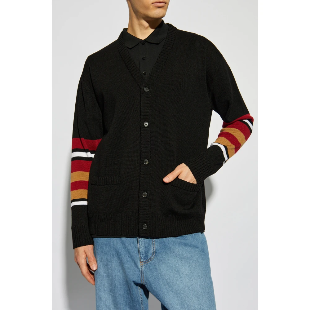 Moschino V-hals vest Black Heren