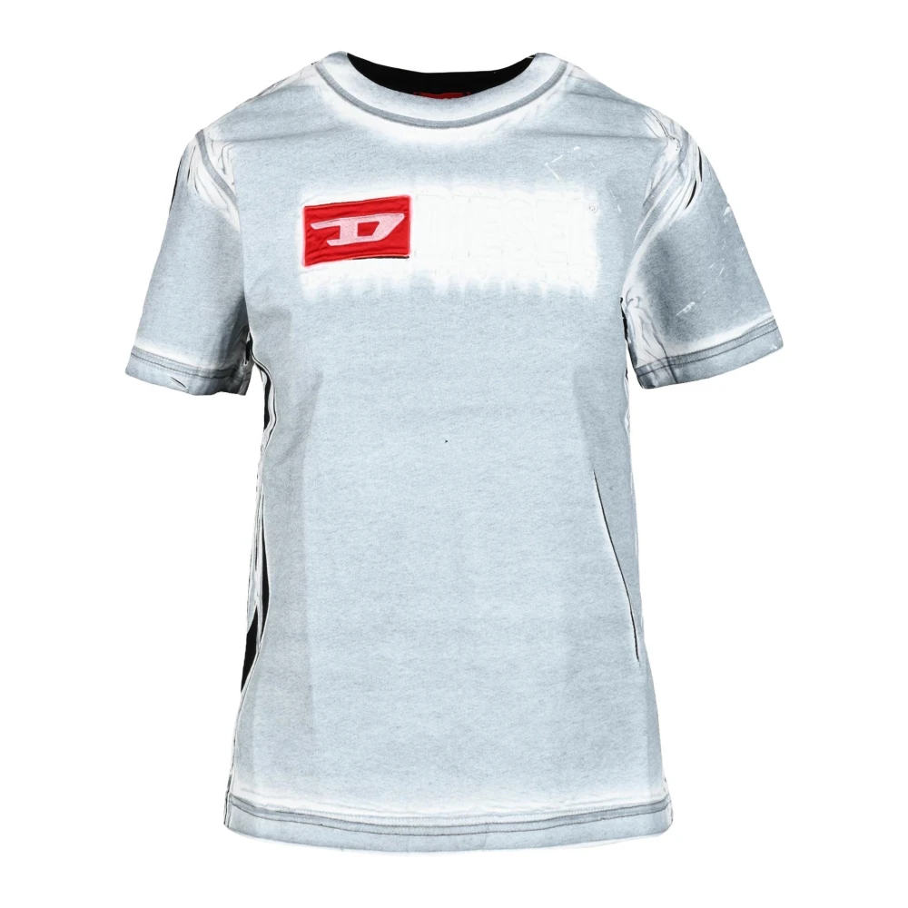 Diesel Katoenen T-shirt Blue Dames