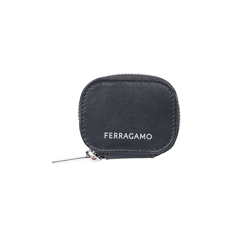 Salvatore Ferragamo Muntportemonnee met Afneembare Schouderband Black Dames