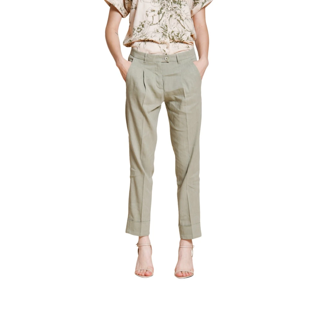 Mason's Femme Vert Pantalons, Taille: 44 Fr Pantalon Chino Sartoriale New York Coupe Carotte