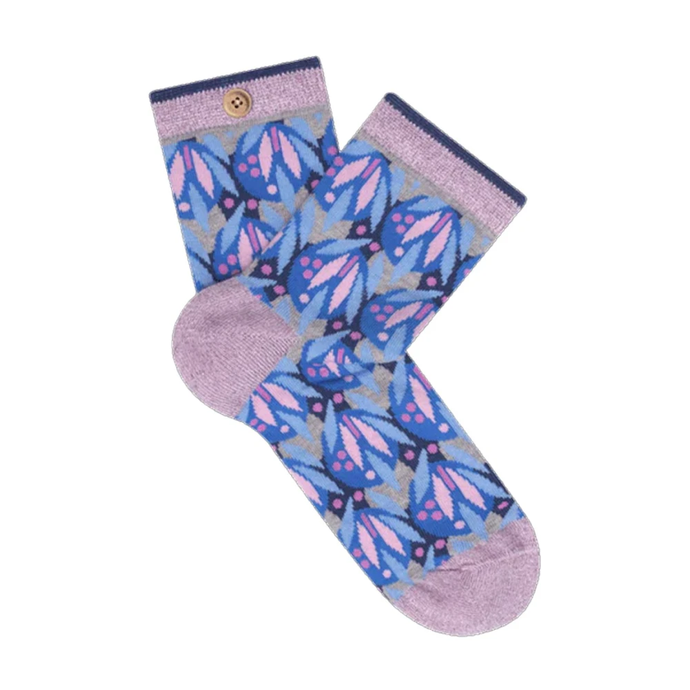 Cabaia Gestreepte Sokken Sprankelend Blauw Ontwerp Multicolor Dames