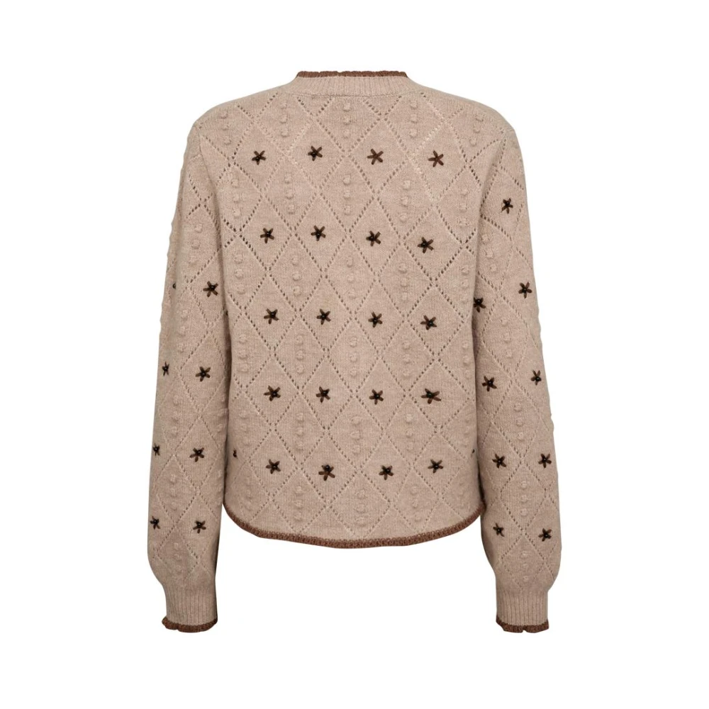Freequent Cardigan in taupe patrijsstijl Beige Dames