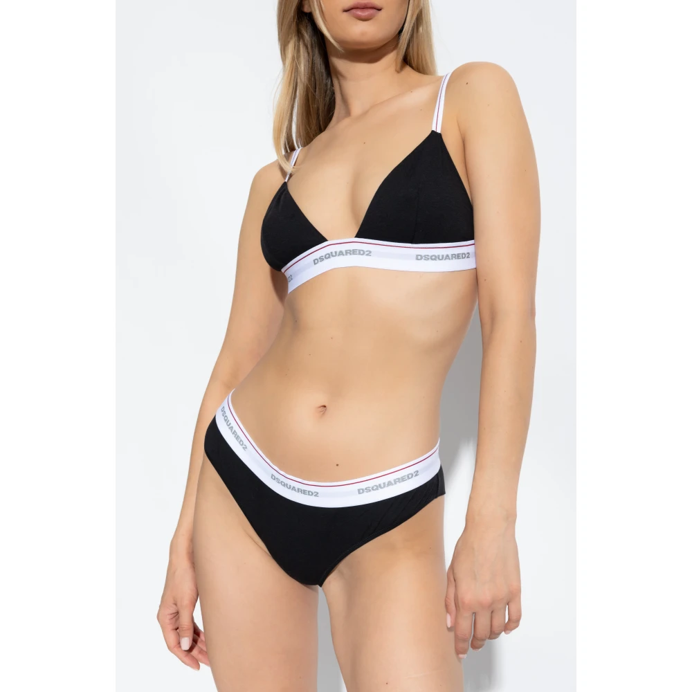 Dsquared2 Slips met logo Black Dames