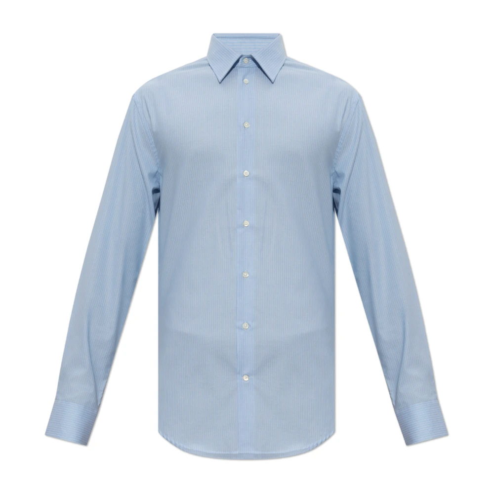 Emporio Armani Katoenen overhemd Blue Heren