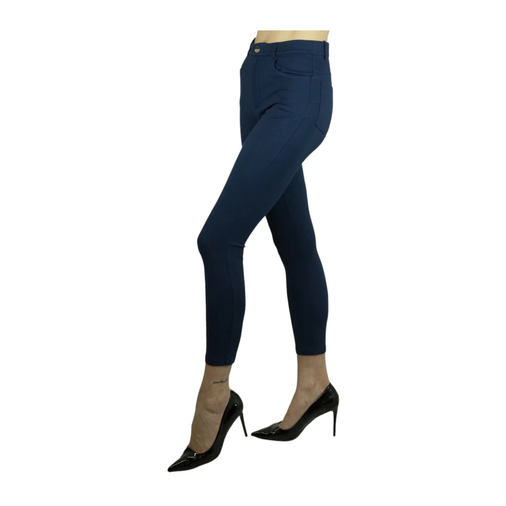 Liu Jo Blauwe Jersey Broek Blue Dames