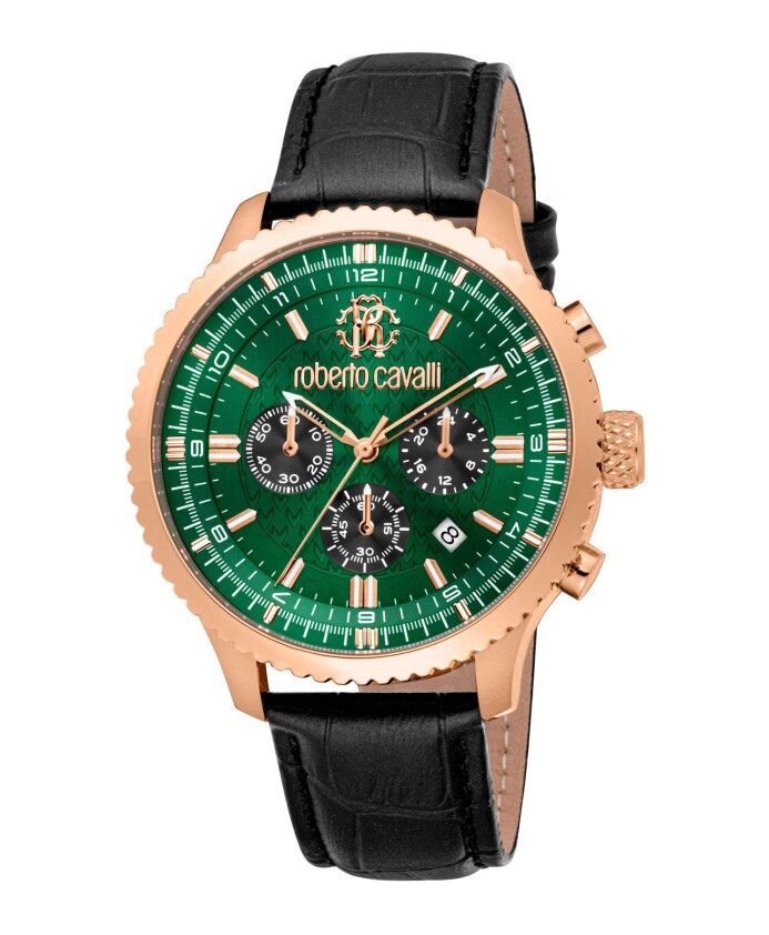 chronographe-montre-en-cuir-avec-date