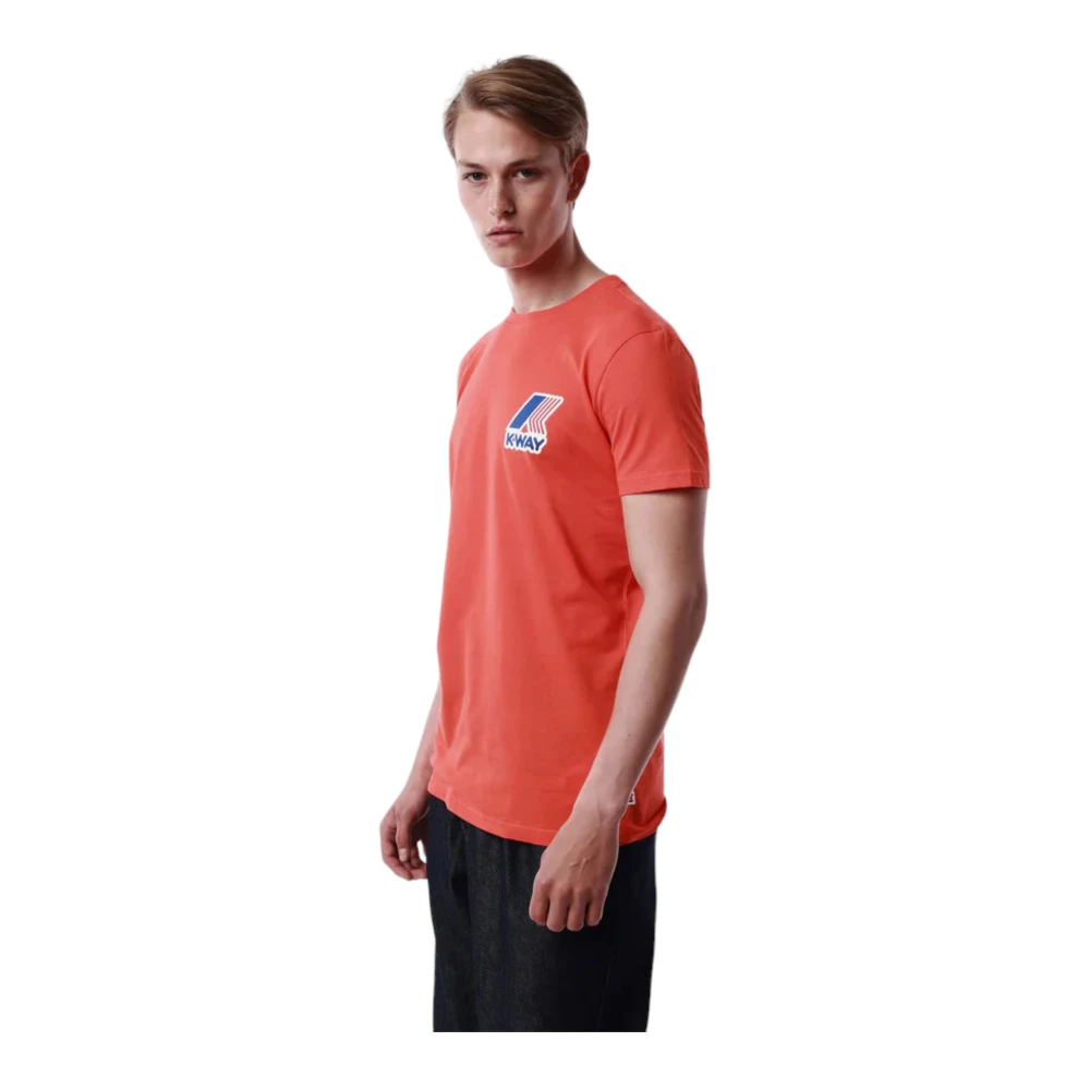 K-way Korte Mouw T-shirt Orange Heren