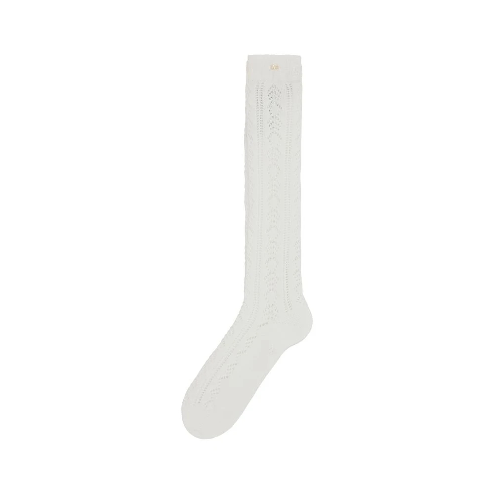 Valentino Geribbelde Sokken met Cut-Out Details White Heren