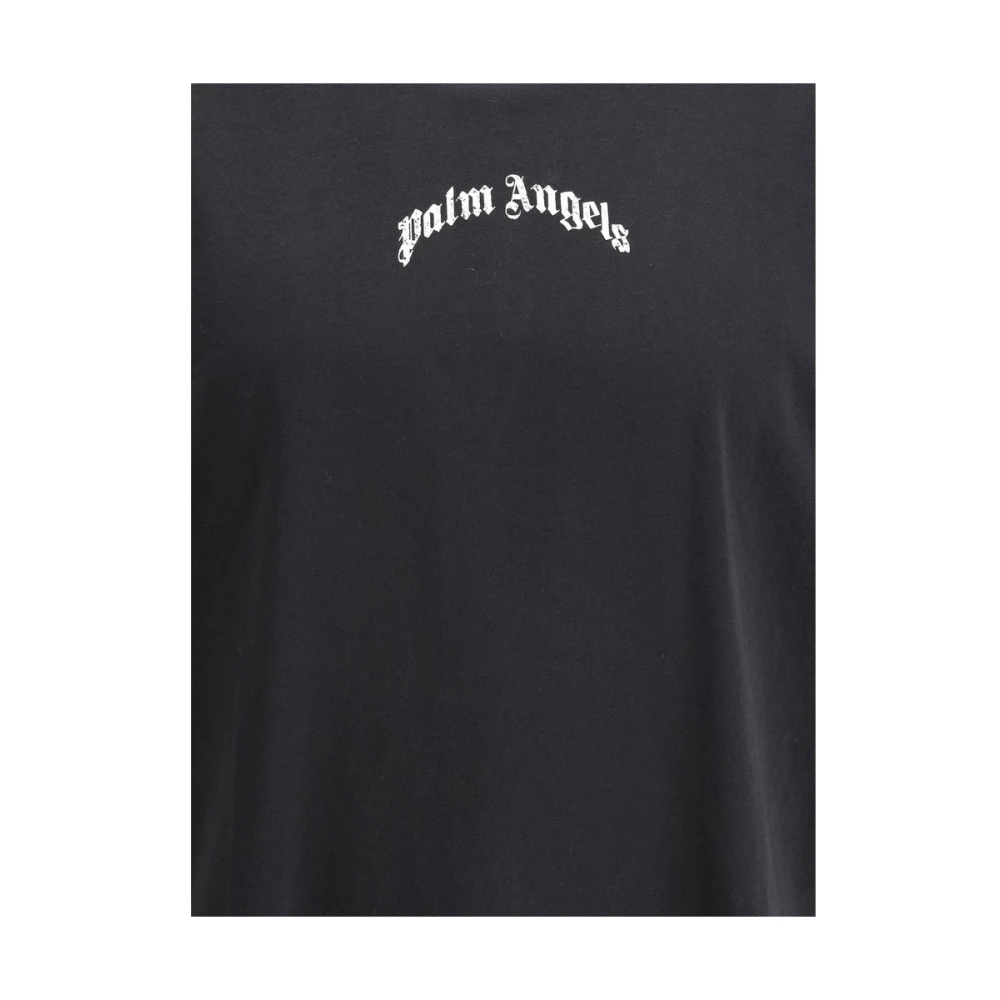 Palm Angels Iconisch Monogram Katoenen T-Shirt Black Heren