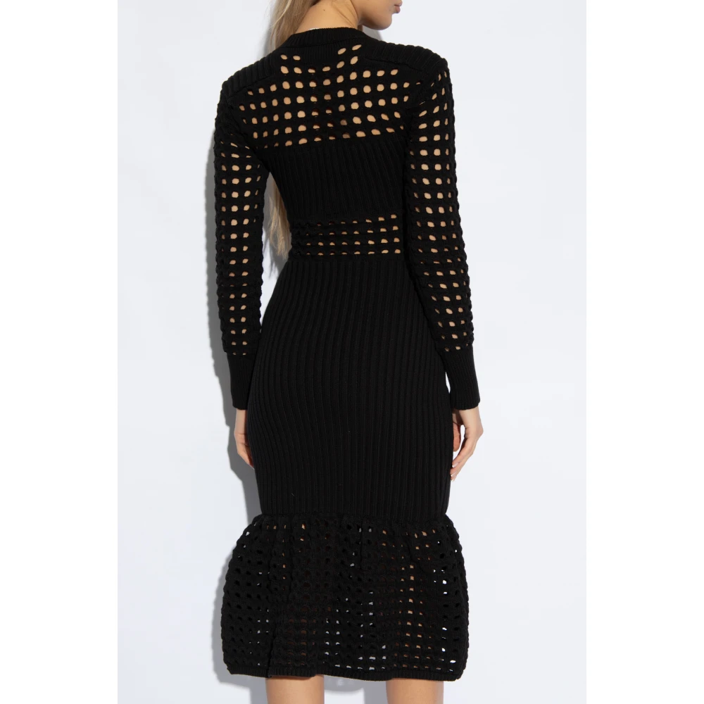 alexander mcqueen Openwork jurk Black Dames
