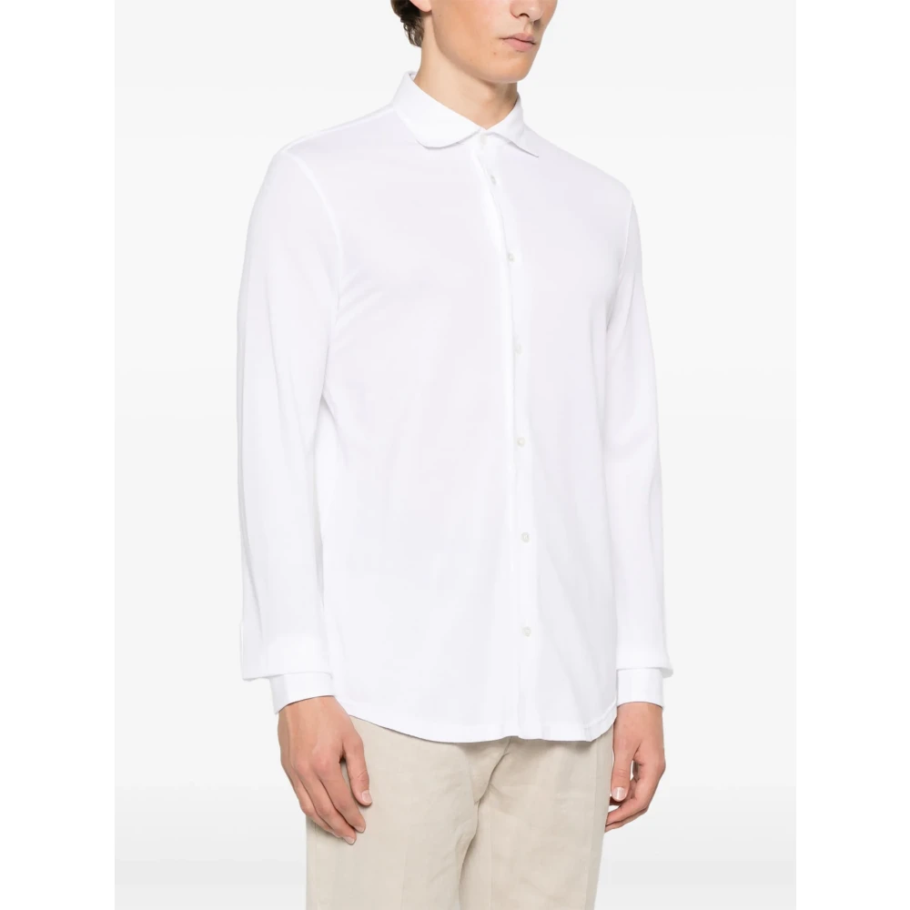 Fedeli Italiaans katoenen overhemd White Heren