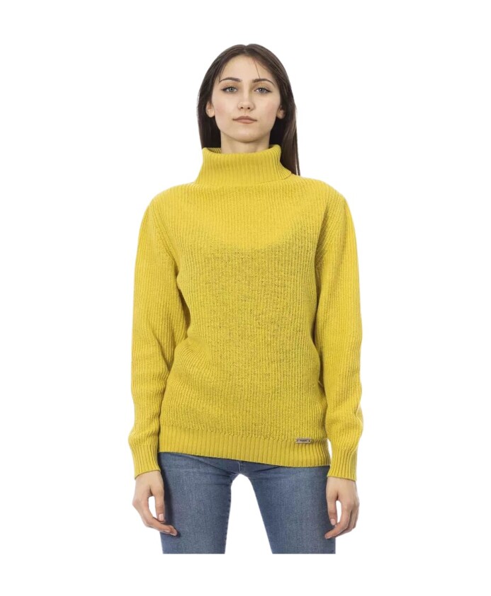 pull-col-roule-jaune-luxueux