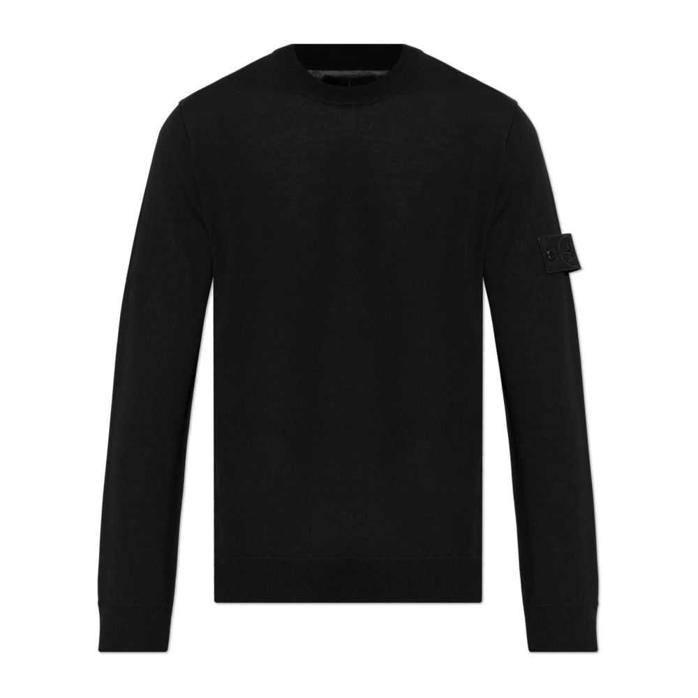 Stone Island Wollen polo capsule Ghost Black Heren