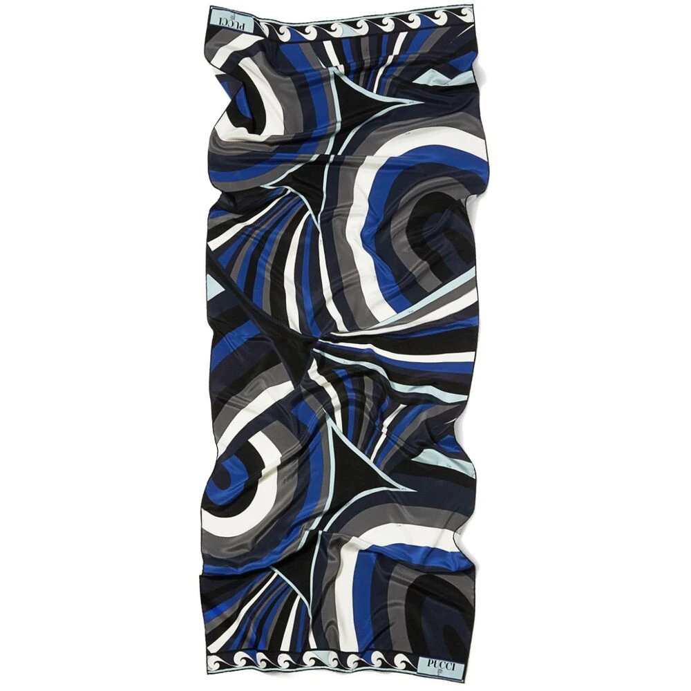 EMILIO PUCCI Zijden Sjaal met Grafische Print Multicolor Dames