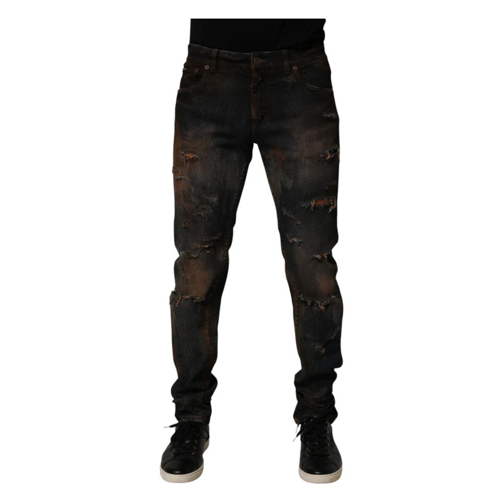 Dolce & Gabbana Homme Noir Jeans, Taille: M Skinny Denim
