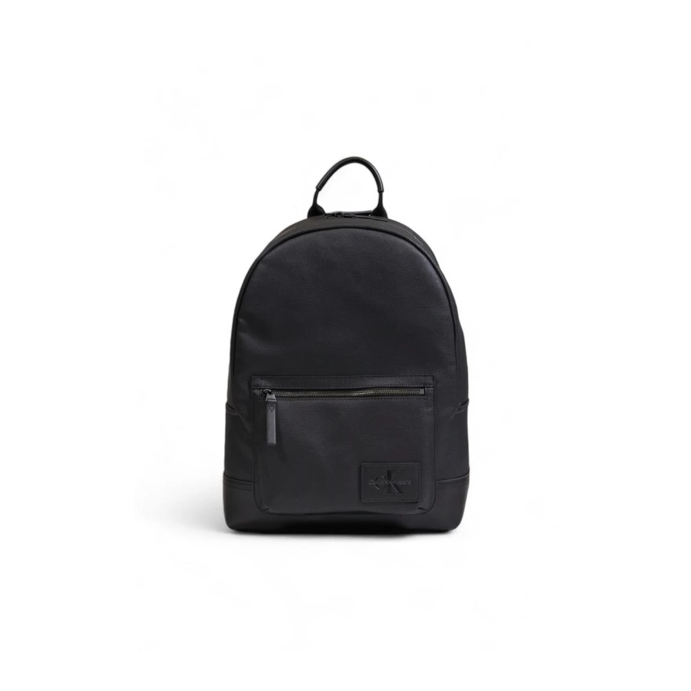 Calvin Klein Zwarte Polyethyleen Rugzak met Polyurethaan Samenstelling Black Heren