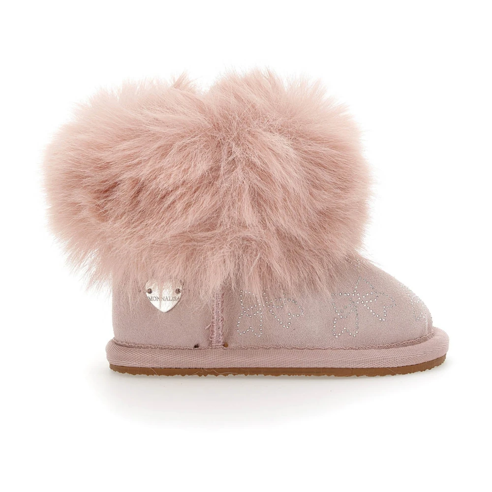Monnalisa Girls Pink Kids Boots, 25 Eu, Crosta Ankle Boots