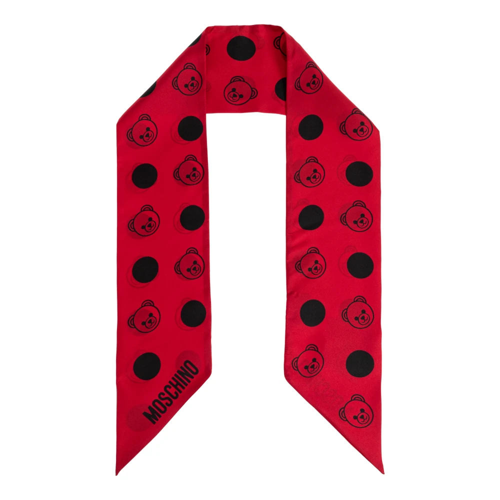 Moschino Unisex Rouge Accessoires, Taille: One Size Foulard En Soie