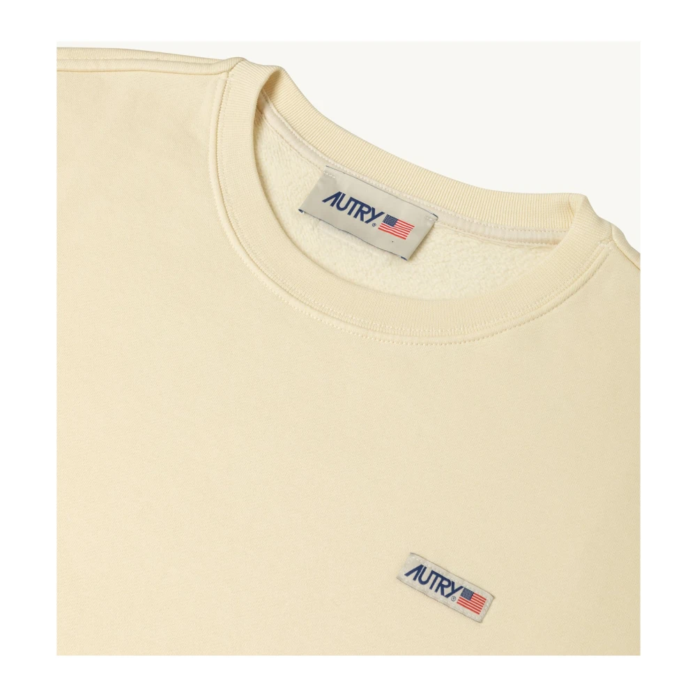 Autry Compacte Jersey Sweater voor Vrije Tijd Beige Dames