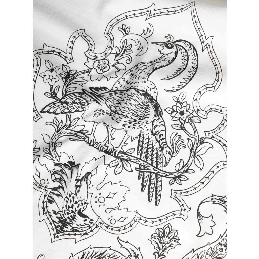 ETRO Wit Bloemenprint Oversized T-shirt White Dames