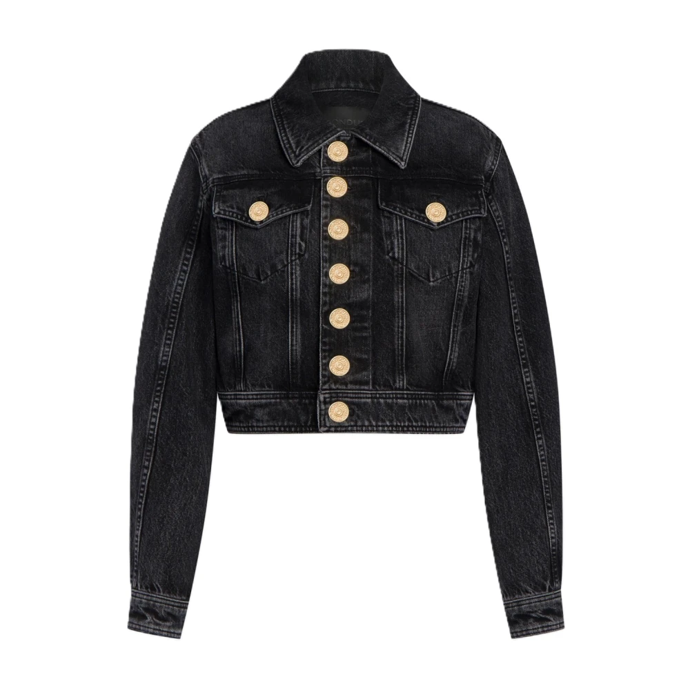 Dondup Women's Black Denim Jacket - Denim Jackets - L - Jackets