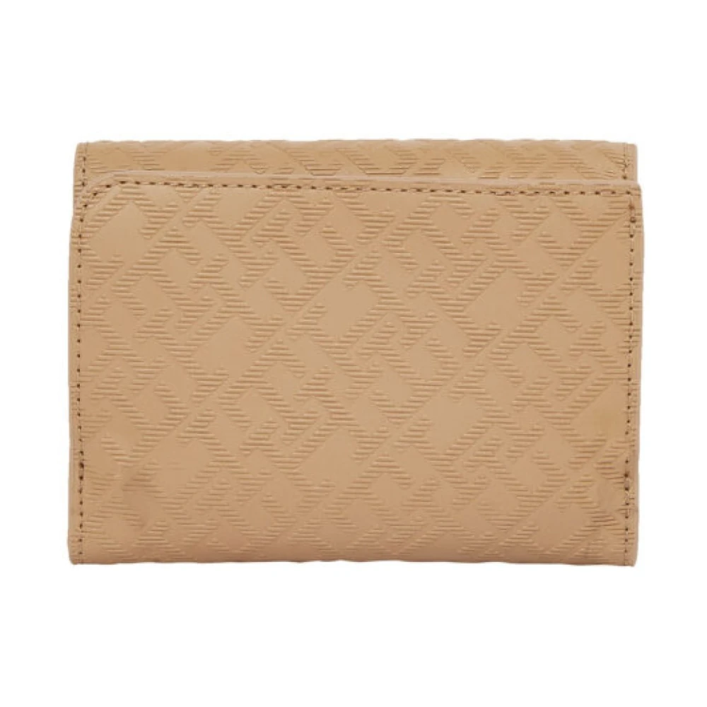 Tommy Hilfiger Monogram Kleine Portemonnee Groen Logo Beige Dames