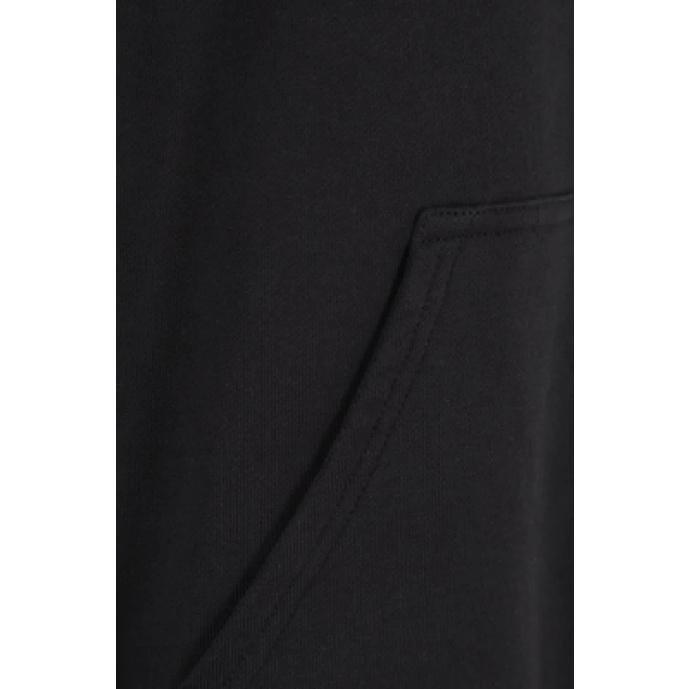 Courrèges Zwarte katoenen trui met capuchon en geborduurd logo Black Dames