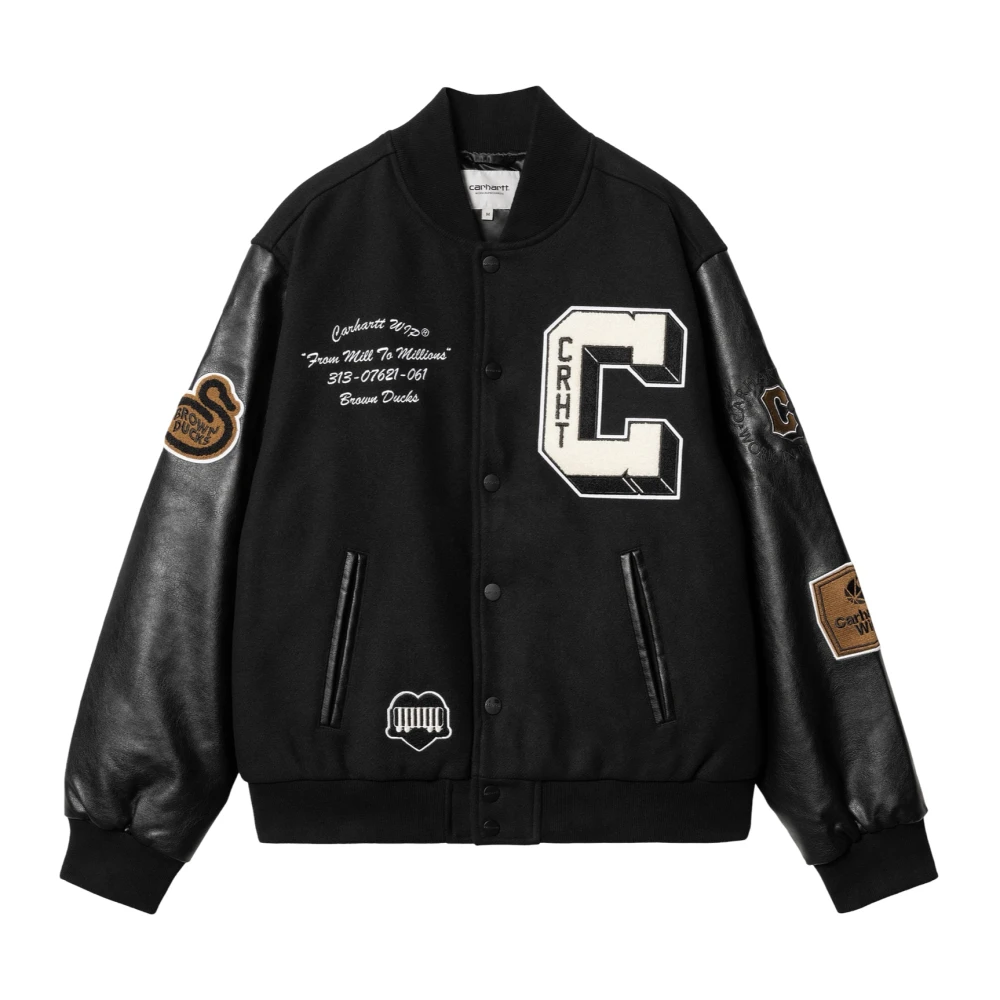 Carhartt WIP Bruine Eenden Varsity Jack Black Heren