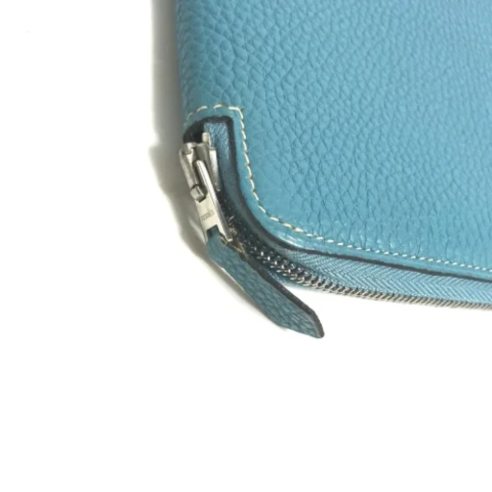 Hermès Vintage Pre-owned Leather pouches Blue Dames