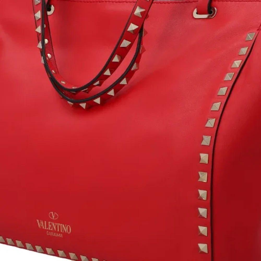 Valentino Vintage Pre-owned Leather shoppers Red Dames