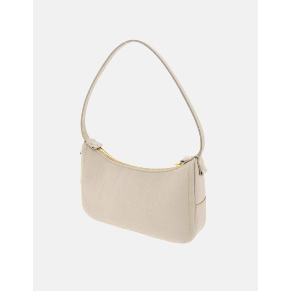 Carolina Herrera Mini Pochette Blasón Leren Tas Beige Dames