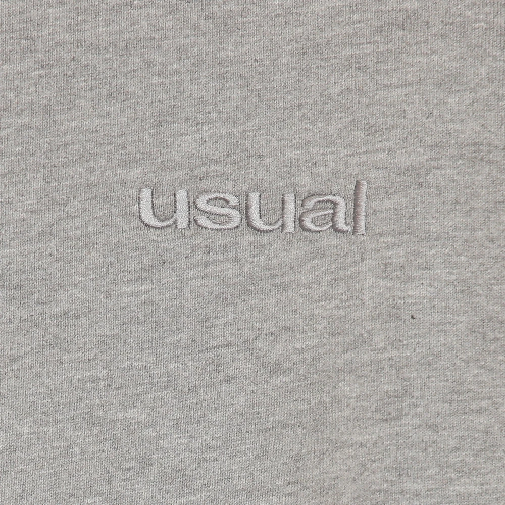 Usual Lichtgewicht Crewneck Sweatshirt Wit Grijs Gray Heren