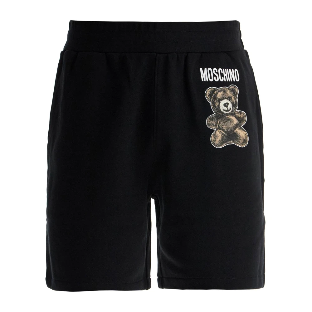 Moschino Sportieve Teddybeer Bermuda Shorts Black Heren