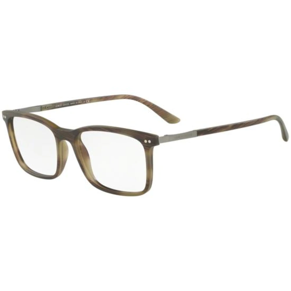 Giorgio Armani Matte Striped Olive Glasögonbågar AR Green, Unisex