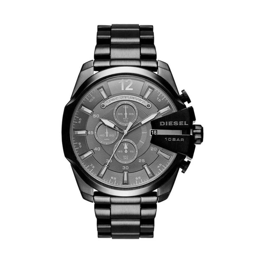 Diesel Uomo Nero Orologio Da Dz4355 Mega Chief Cronografo Quadrante - Immagine 2
