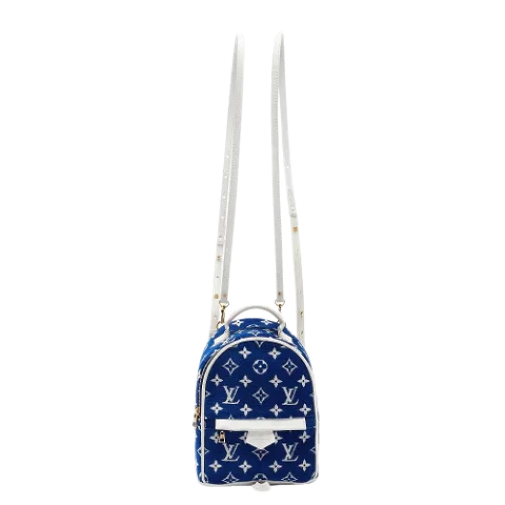 Louis Vuitton Vintage Pre-owned Leather backpacks Blue Dames
