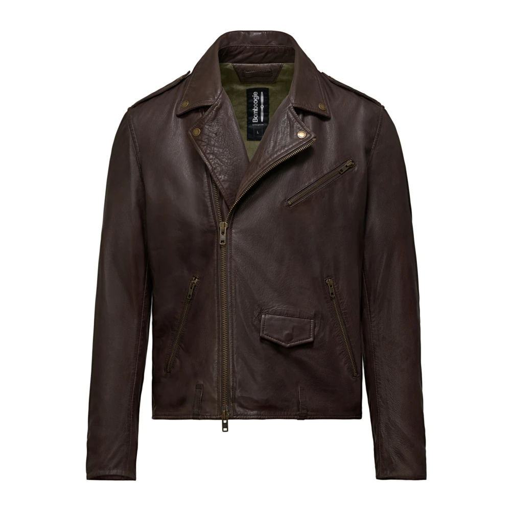BomBoogie Leather Jackets Brown Heren