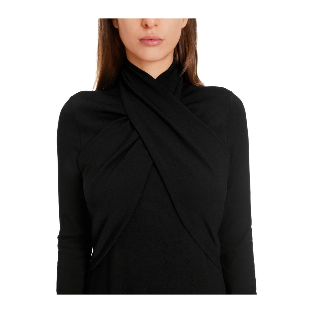 Marc Cain Gebreide Jurk 'Rethink Together' Black Dames