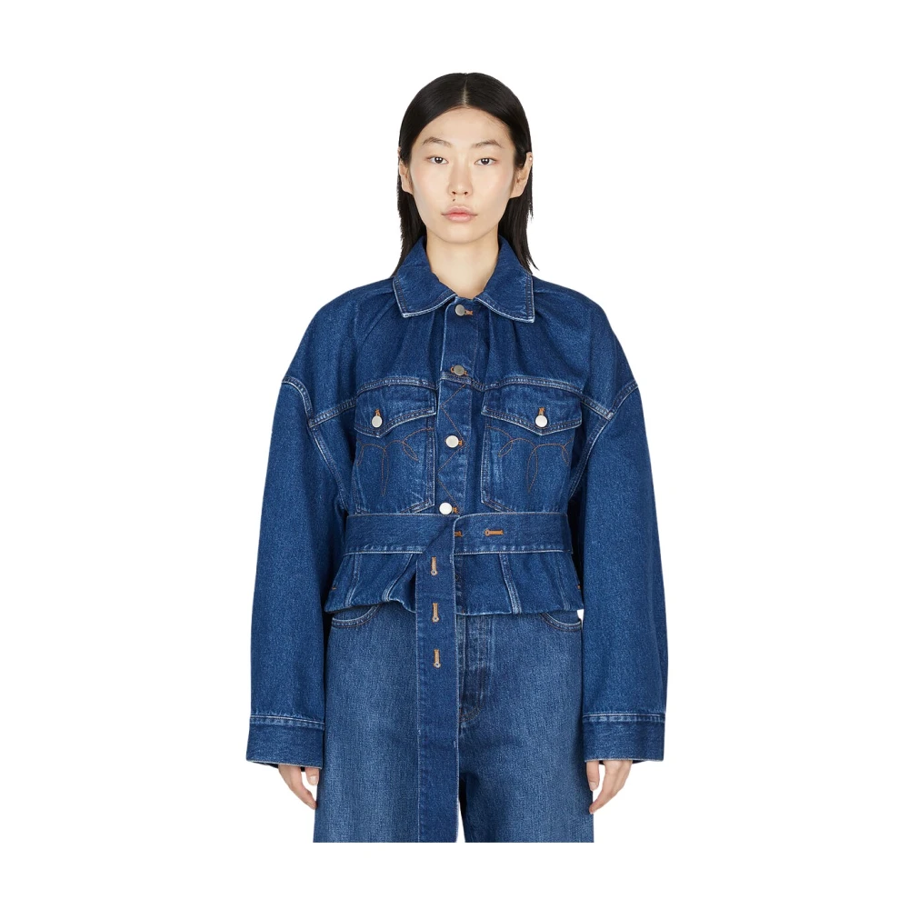 Meryll Rogge Denim Jacket - Woman Jackets Blue S - Immagine 2
