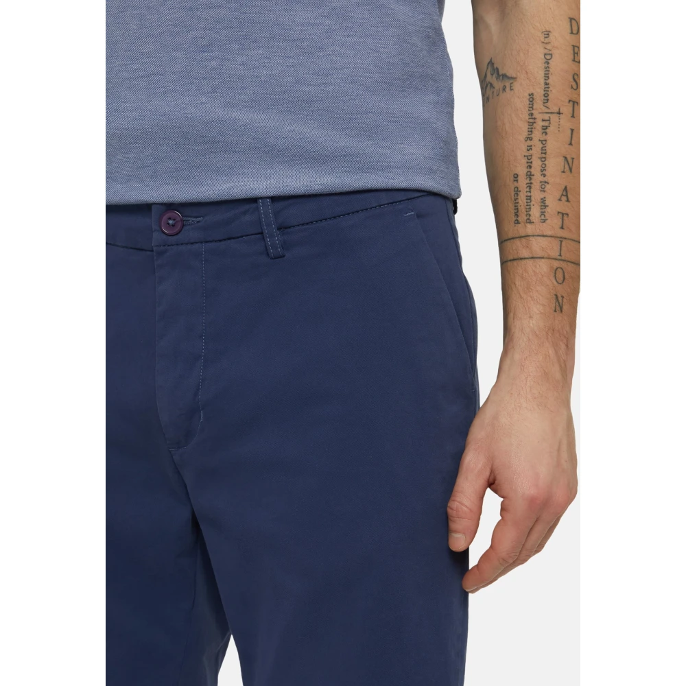 Boggi Milano Stretch Gabardine Short Blue Heren
