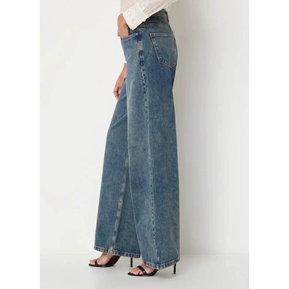 Co'Couture Vintage Straight Fit Blauwe Denim Jeans Blue Dames