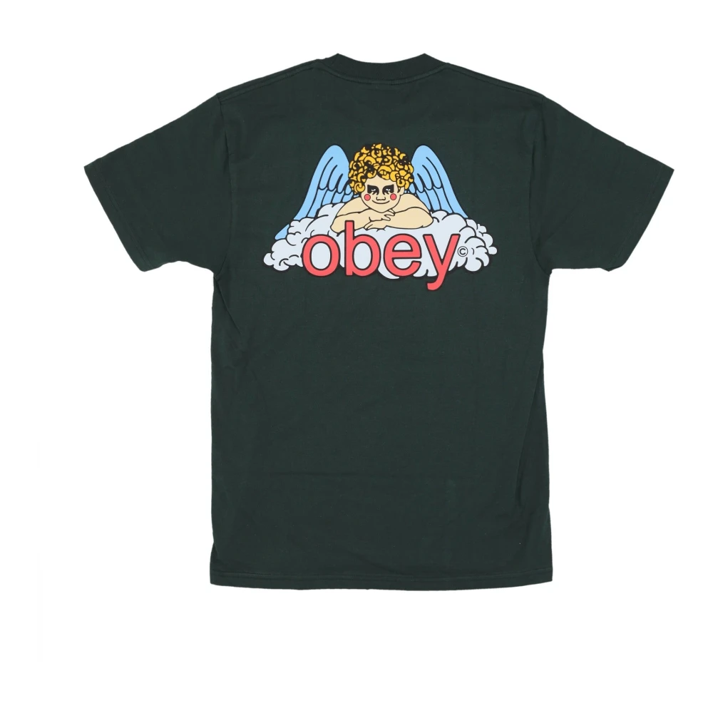Obey Bosgroene Angel Classic Tee Green Heren
