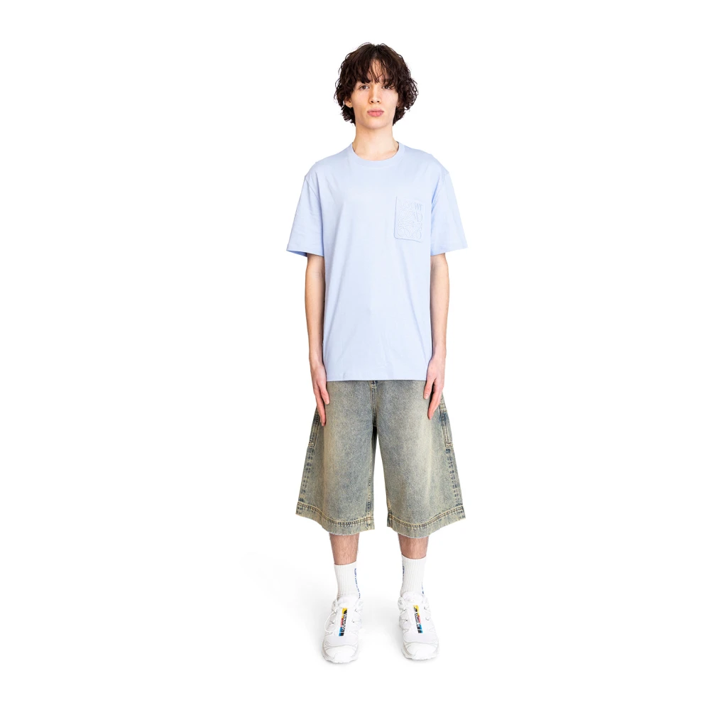 Loewe Lichtblauw loszittend T-shirt Blue Heren