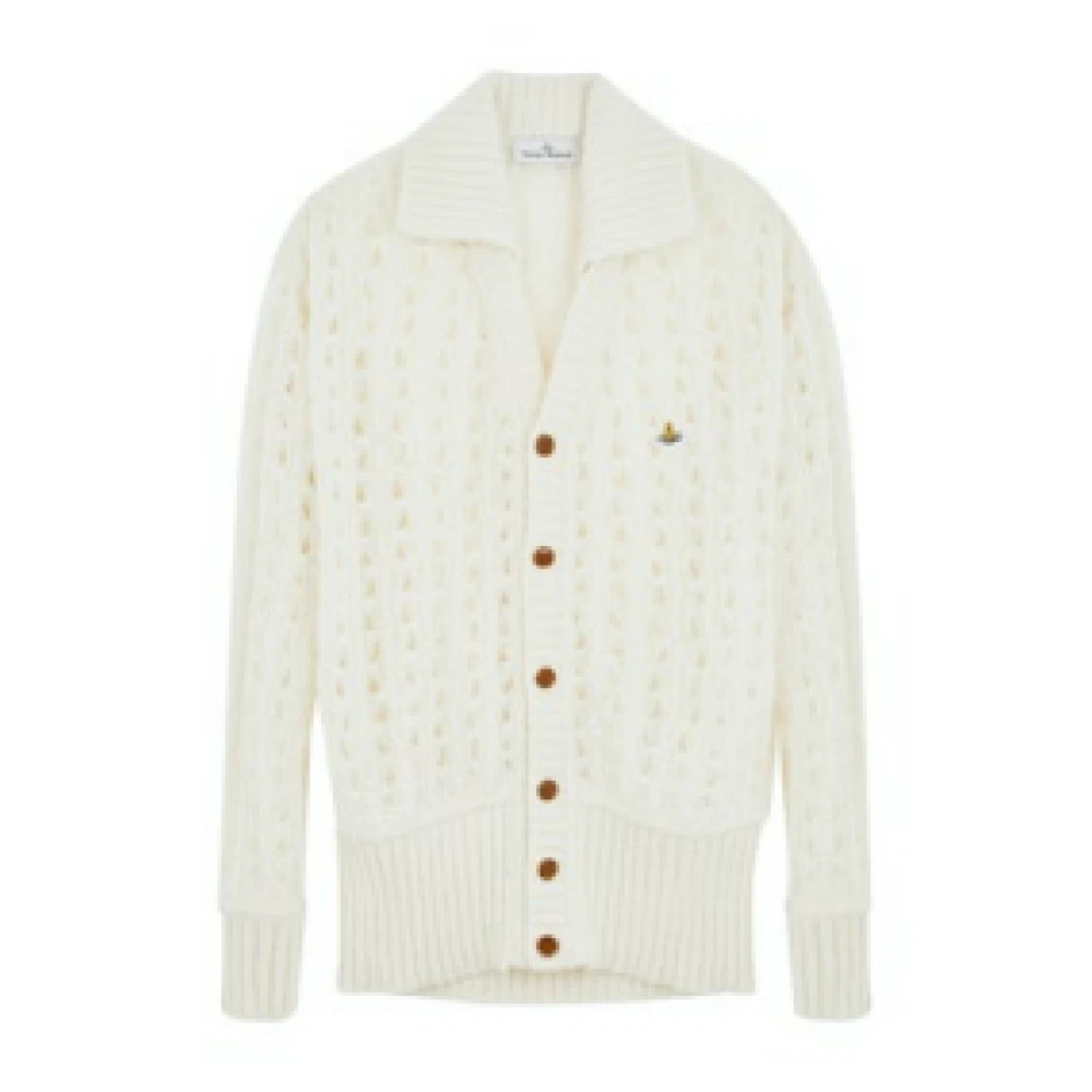 Vivienne Westwood Kanten Vest Off White Hemd Hals Beige Dames