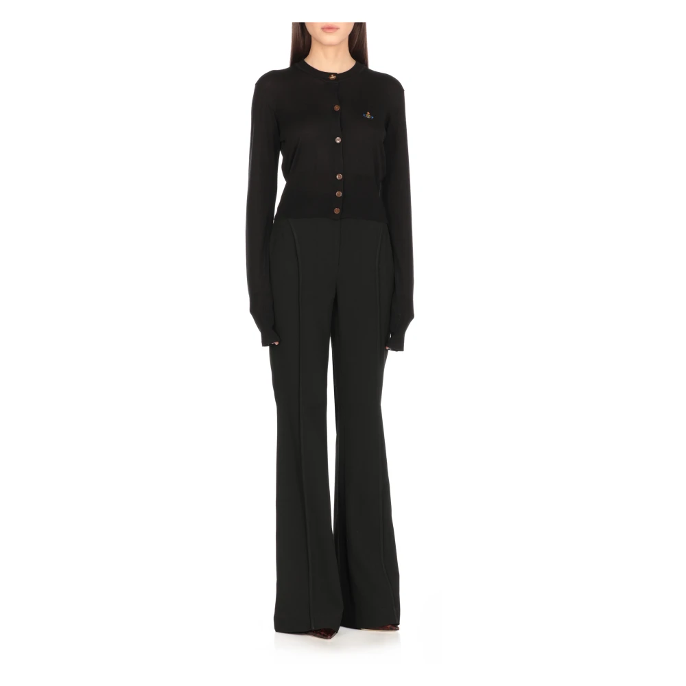 Vivienne Westwood Zwarte Katoen Kasjmier Cardigan Sweater Black Dames