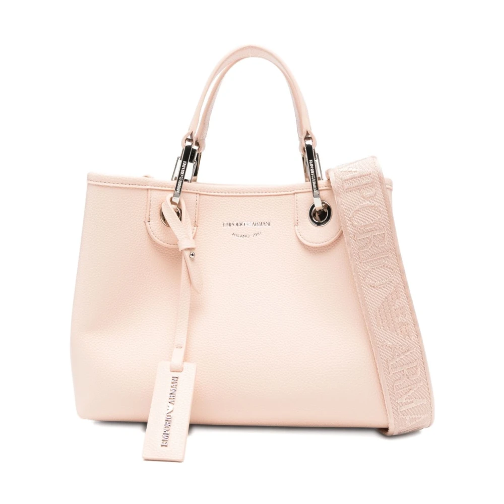 Emporio Armani Women's Pink Shopping Bags, One Size, Double-Handle Tote Bag